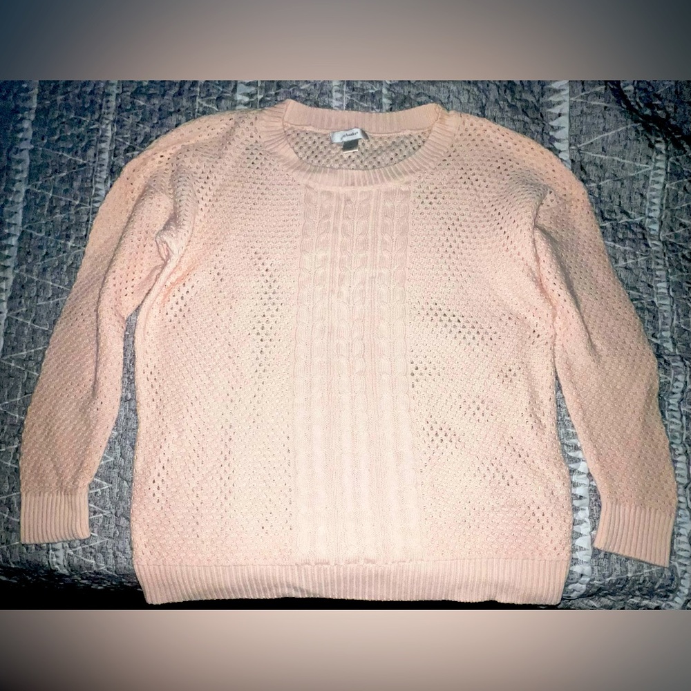 Last Chance* CJ Banks Light Pink Sweater 1X
